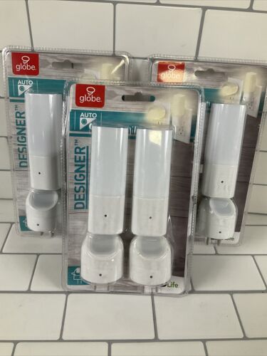 (3)Globe LED Night Light 4 Pack Automatic Dusk/Dawn Cylinder & Directional 3000K (6922807509175)